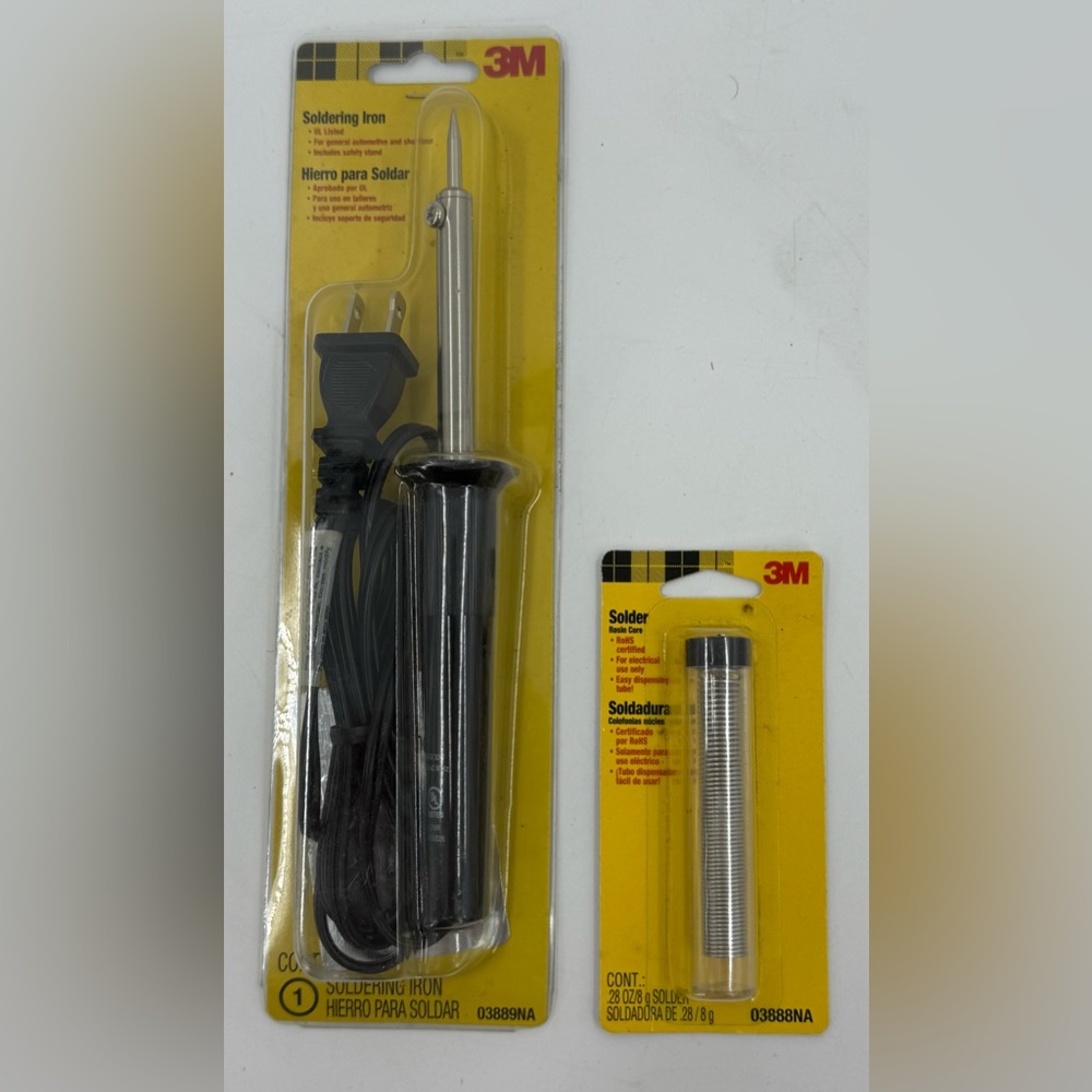 3M Soldering Iron Corded Model 03889NA w/ .28 Resin Core 03888NA Solder New NIP